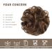 BARSDAR Curly Messy Bun Hairpiece Extension | 100% Human Hair | Medium Chestnut Brown | Wedding Hair Pieces for Women & Kids - Buy Online on GoSupps.com