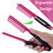 3-in-1 V-Spring Grip Straightening Comb Set - Carbon Fiber Teasing Comb for Unkempt Hair (Pink) - Buy Online on GoSupps.com