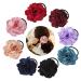 8 Pack Colorful Handmade Flower Hair Bow Elastics Hair Ties Stretchy Rubber Hairband Slim Headband Scrunchies Ponytail Holder Ring Loop for Women Girl