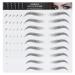 Sibba 6 Sheets Eyebrow Tattoo Sticker Set - Temporary Waterproof Eyebrow Practice Kit for Women (Black) - Buy Online on GoSupps.com