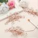 4 Pcs Rhinestone Wedding Hair Clips - Handmade Bridesmaid Accessories in Light Rose Gold - Buy Online on GoSupps.com