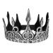 Abaodam Antique Silver King Medieva Crown for Men Antique Silver Royal Tiara Crown Birthday Crown Queen Crown PU foam