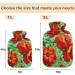 NAANLE 2L Hot Water Bottle with Lid Transparent Poppy Flower Design for Menstrual Cramps Pain Relief & Heat Therapy - Buy Online on GoSupps.com