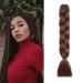 Gairyan jumbo braids extensions braid art hair 1 piece 100g braiding hair extensions 60cm ombre synthetic braids afro hair for box crochet braids (dark) 60 cm (1 piece) dark auburn
