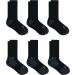 Hanes Men's X-Temp Performance Crew Socks 6-Pack - Size 6-12, Black Color - Buy Online on GoSupps.com