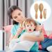 Personalized Baby Hair Brush Set - 3 Soft Goat Bristle Brushes & Combs for Newborns | Perfect Baby Baptism Gifts - Buy Online on GoSupps.com