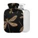 Golden Dragonflies BAP Free Hot Water Bottle with Cover 2L Large Hot Water Bag for Pain Relief Hot and Cold Compress