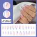 24pcs French False Nails Short Almond Square Press on Nails Pink Laser - Full Cover Acrylic False Nails With Glue for Women and Girls - Buy Online on GoSupps.com