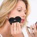 FRCOLOR 8pcs Heart Shaped Makeup Puff Set - Black Cosmetic Foundation Sponge for Face & Body - Ideal for Loose Powder Application - Buy Online on GoSupps.com