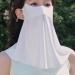 Moslate UV Protection Face Masque | Neck Gaiter Sun Masque | Sun Face Cover Breathable Full Face Shield Face Scarf Cover Cooling Sunscreen Masque for Men Women White - Buy Online on GoSupps.com