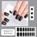 16 Pieces Gel Nail Stickers Semi Cured Gel Nail Polish Strips Full Nail Wraps Soft Self Adhesive Natural Gel Nail Art Stickers Dark Black Gel Nail Strips for Women and Girls Nail Art - Buy Online on GoSupps.com