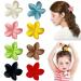 1.6 Inch Small Flower Hair Claw Clips for Women Girls Kids 8 Pack Tiny Floral Hair Clip Claws for Thin and Medium Thick Hair Strong Hold Non Slip Hair Jaw Clips Mini Fancy Cute Matte Hair Clamps Plumeria Flower