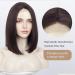 Dark Brown Shoulder Length Bob Wig for Women | Hand-Tied Heat Resistant Hairline | Natural Middle Part | 12inch - Buy Online on GoSupps.com