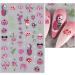Pink Halloween Nail Stickers 10 Sheets Self-Adhesive Nail Decal Ghost Skull Witch Nail Art Decoration Design Supplies - Buy Online on GoSupps.com