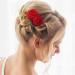 Red Rose Hair Clips Set - Elegant Flower Hair Accessories for Women and Girls - Perfect for Wedding, Dance, Birthday - Pack of 12 - Buy Online on GoSupps.com