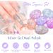 Glitter Gel Nail Polish - Silver Gel Nail Polish - Soak Off UV LED Sparkle Silver Glitter Gel Polish - Long-Lasting - Ideal for Home Use - Buy Online on GoSupps.com