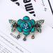 Vintage French Rhinestone Flower Butterfly Hair Clips for Women & Teens - Blue Floral Hair Accessories - Buy Online on GoSupps.com
