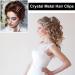 Yolev Rhinestone Snap Hairpin Set - 16 Pieces Crystal Wedding Hair Clips - Buy Online on GoSupps.com
