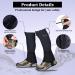 IDAND Waterproof Snow Boot Gaiters for Outdoor Activities - Black X-Large - Buy Online on GoSupps.com
