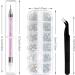 Sularpek 1500 Pcs Rhinestones Set | 6 Sizes Flat Back AB Clear Crystal Gems with Tools for Nail Art, Crafts & Face | Includes Pick Up Tweezers & Dotting Pen - Buy Online on GoSupps.com