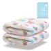 LittleForBig Printed Adult Brief Diapers Adult Baby Diaper Lover ABDL 2 Pieces-Baby Cuties MM (2 Pack) Pink