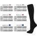 Odtmger Compression Socks (7 Pair) - 20-30mmhg Knee High Socks for Men & Women - Ideal for Athletic Running & Cycling - S-M, Black - Buy Online on GoSupps.com