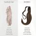 DOORES Balayage Dark Brown to Chestnut Brown Human Hair Ponytail Extension 14 Inch 75g - Clip in Heat Resistant Real Hair Piece - Buy Online on GoSupps.com