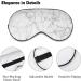 Buy Adjustable White and Black Marble Texture Sleep Mask for Women - Comfortable Eye Shades Cover with Elastic Strap | International Shipping Available - Buy Online on GoSupps.com