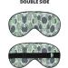 Green Tropical Leaves Print Unisex Sleep Mask - Double-Sided Eye Mask for Sound Sleep & Skin Care - Buy Online on GoSupps.com