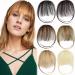 Yamel Clip in Fringe Human Hair Bangs Hair Clip on Wispy Fringe Hair Extensions with Temples Natural Black Fine Air Bangs Human Hair Pieces for Women Natural Black (Wispy Fringe)