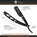 SHARPY Matte Black Cut Throat Razor Kit - Professional Men's Barber Shaving Razor - Buy Online on GoSupps.com