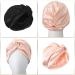 6 Pcs Silk Hair Bonnet & Scrunchies Set for Women - Soft Silk Sleeping Bonnet & Ponytail Holders in Pink, Black, Rose Gold - Buy Online on GoSupps.com