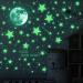 ECHOCUBE 637pcs Glow in the Dark Wall Stickers 114pcs Realistic 3D Luminous Stars 1 Moon Wall Stickers 522pcs Dots for Ceiling or Walls DIY Luminous Adhesive Stickers for Kids Baby Bedroom Decoration