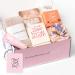 Unboxme Gift Basket For Women - Relaxation Gifts I Self Care Package with Vegan Hand Cream Pearl Sheet Mask Herbal Bath Soak Rose Organic Tea Fluffy Socks Floral Scrunchie & Card You Got This Card