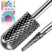 Nail Drill Bits 3/32 Cuticle Clean Bit Tungsten Carbide 2Pcs Nail Bit for Nail Drill Medium Nail Bit Smooth Round Top Barrel Head with Cuticle Bit Great for Gel Polish Natural Nail and Side Walls shape point Coarse Medium
