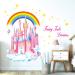 DECOWALL SG-2207 Large Rainbow Castle Quote Wall Stickers Fairy Tale Dreams Decals for Kids Girls Baby Living Room Nursery Bedroom Decoration Art Decor Removable