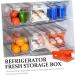 jojofuny 1pc Storage Box Plastic Food Containers Refrigerator Egg Storage Bins Fridge Storage Container Snack Orange 30.3X16CM - Buy Online on GoSupps.com