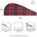 Buy Black and Red Checkered Dry Hair Cap & Towel Set | 2-Piece Quick Drying Super Absorbent Soft & Comfortable - Buy Online on GoSupps.com