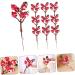 HOMSFOU 12pcs Fake Berry Picks Holly Berry Picks Home Pomegranate Pick Artificial Pomegranate Decor Faux Flower Arrangement Red Holly Berry Stem Desktop Household Products Iron Wire - Buy Online on GoSupps.com