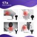 Massage Gun Heads for KALAWW Massage Gun - 17 Different Muscle Massager Heads with Carry Case - 18.5mm (0.73 inch) Black - Buy Online on GoSupps.com