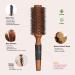 Large 2.5 Inch Boar Bristle Round Brush for Blow Drying - Styling Brush for Men & Women - Adds Shine & Volume - Bestool - Buy Online on GoSupps.com