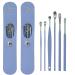 2 Pack 6 Pcs Ear Wax Removal Kit Ear Cleaning Kit Ear Pick Earwax Removal Tool Ear Cleaner (Blue) (2)
