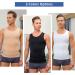 Men's Compression Shirt Slimming Body Shaper Vest | Workout Tank Top for Abs | X-Large White - Buy Online on GoSupps.com
