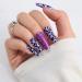 Sethexy Long Purple Ballerina False Nails - Leopard Sparkle Acrylic Nail Tips (24pcs) for Women & Girls - Buy Online on GoSupps.com