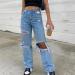Uninevp Ripped Baggy Jeans for Teen Girls and Women - High Waisted Streetwear Fashion Denim - Buy Online on GoSupps.com