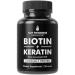 Keratin Hair Treatment Supplement + Biotin 10000mcg. Vegan Hair Growth Vitamins with Clinically Proven Cynatine Keratin 10000 mcg B7. Hair Loss Pills for Men and Women