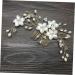 Angoily Wedding Hair Accessories Bridal Hair Comb Flower Hair Comb Bridal Hair Accessories Jeweled Hair Combs Veil Hair Comb Wedding Hairpieces Tiara Rhinestone Bride Pearl - Buy Online on GoSupps.com