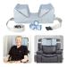 AOSSA Wheelchair Headrest Neck Stabilizer Head Support Pillow for Recliner High Back Wheelchair Head Positioning Wedge Neck Support Positioner Keep Head Straight Medical Foam Wedge (Light Blue)