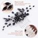 PAGOW Black Teardrop Hair Comb - Vintage Rhinestone Crystal Headpiece for Women and Girls - Buy Online on GoSupps.com
