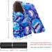 Travel Lipstick Organizer Case | Portable Makeup Bag with Mirror | Abstract Blue Cartoon Dinosaur Design - Buy Online on GoSupps.com